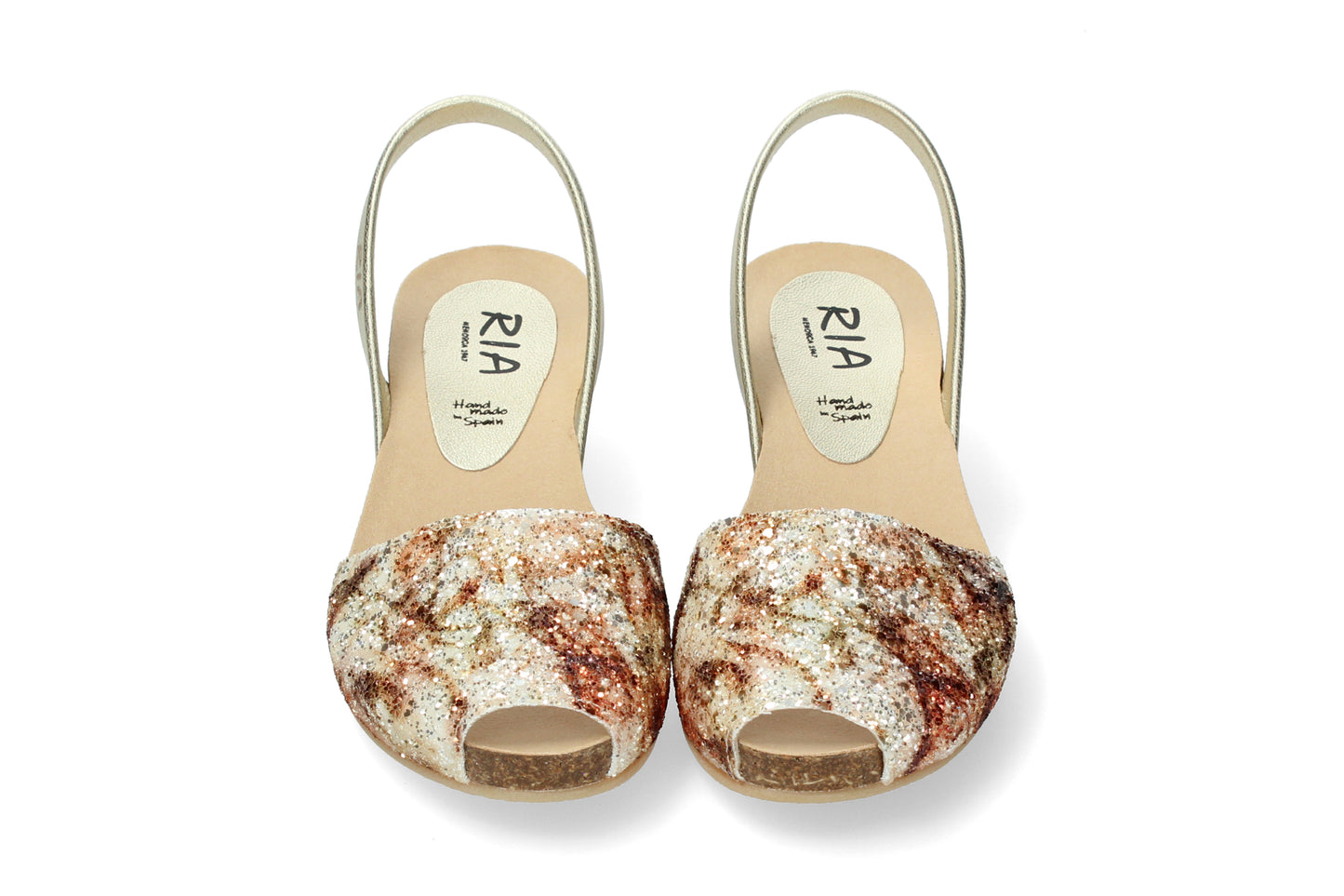 CLASSIC WEDGE ABARCAS GLITTER ALEGRIA GOLD