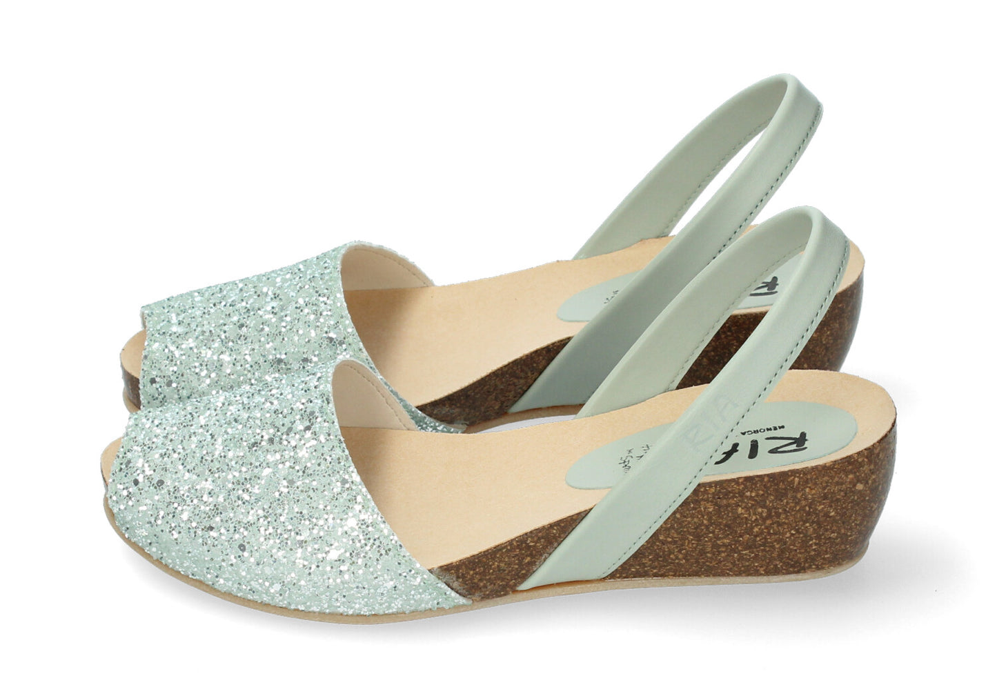 WOMENS HIGH WEDGE GLITTER ICEBERG MINT