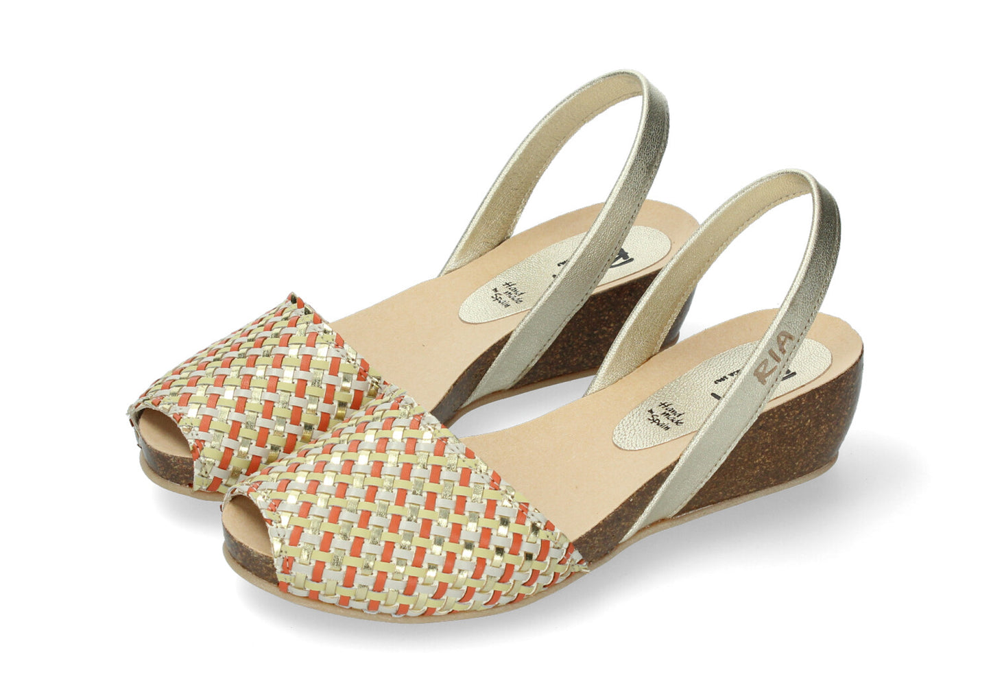 WOMENS WEDGE ABARCAS PASADO PAPAYA PLATINO