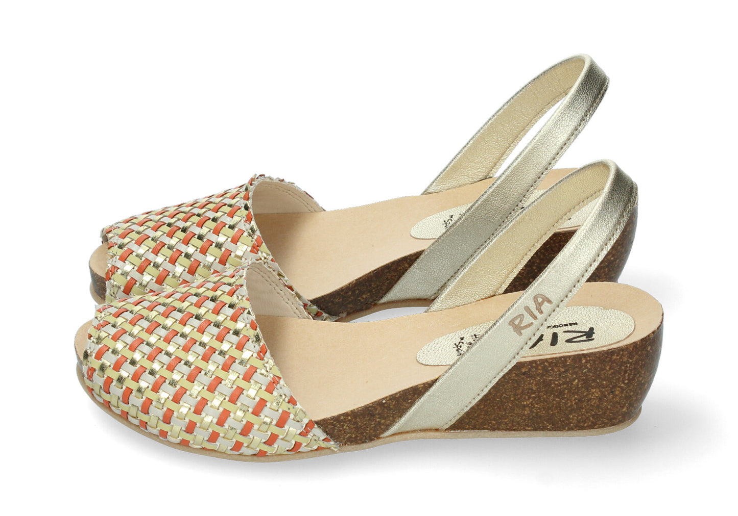 WOMENS WEDGE ABARCAS PASADO PAPAYA PLATINO
