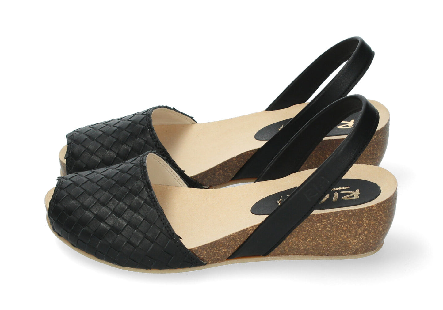 WEDGE ABARCAS WOVEN NEGRO