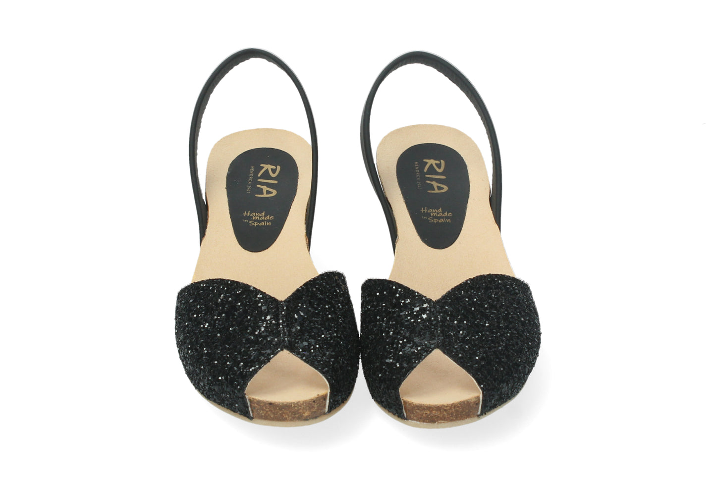 WEDGE ABARCAS SINGAPUR GLITTER BLACK