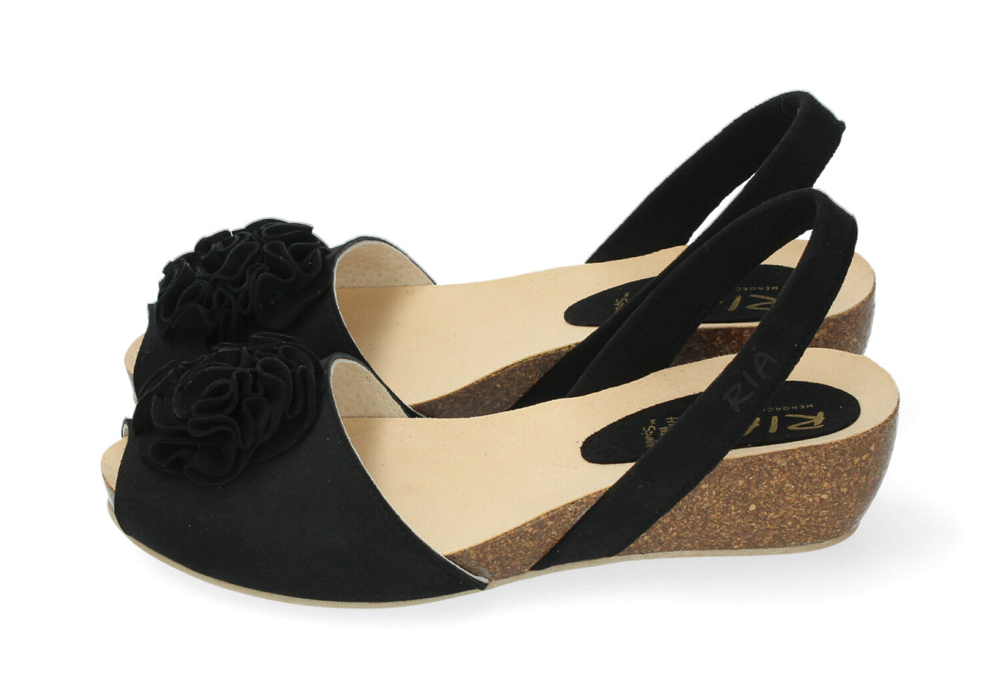 WEDGE ABARCAS SINGAPUR BLACK FLOWER