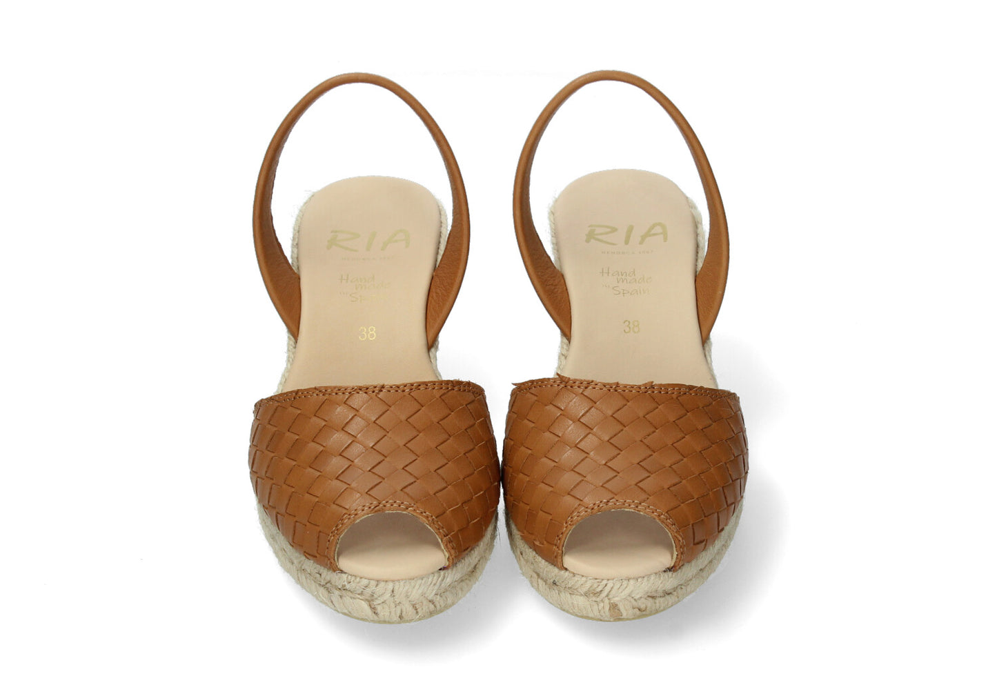 WOMENS ESPADRILLE WOVEN ABARCAS WALNUT BROWN