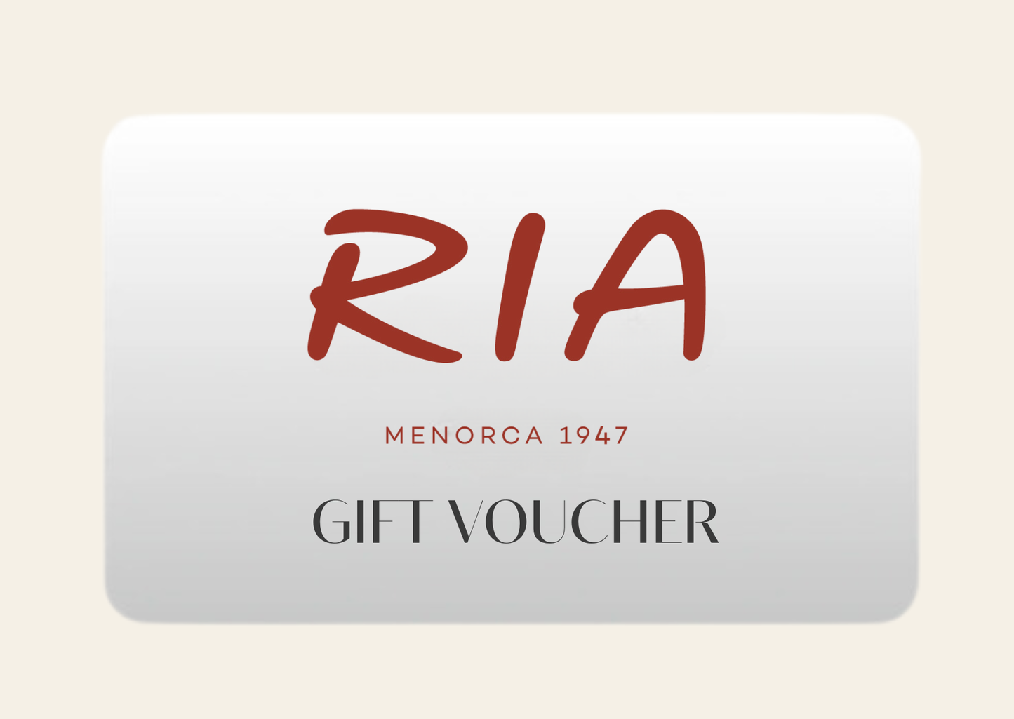 RIA Menorca Gift Card