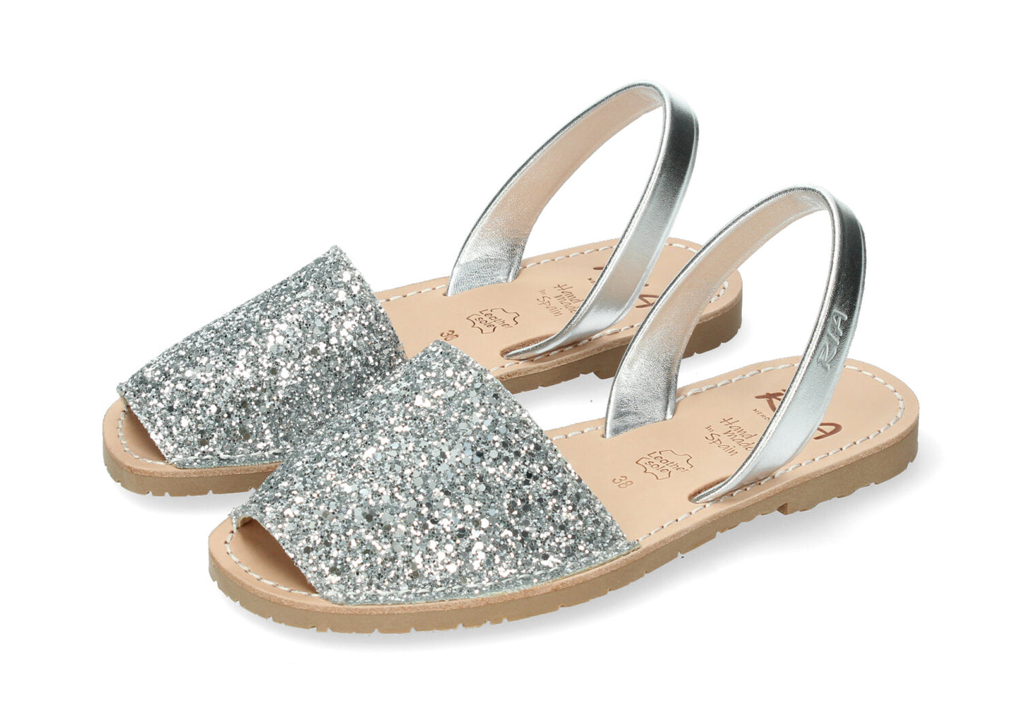 WOMENS ABARCAS MARBELLA GLITTER SILVER