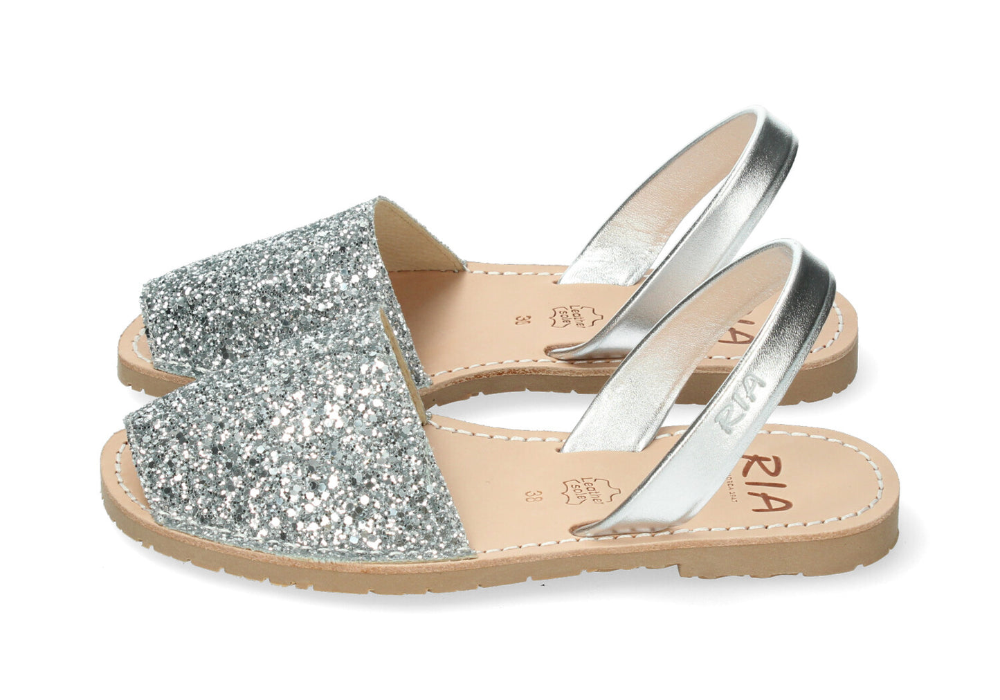 WOMENS ABARCAS MARBELLA GLITTER SILVER