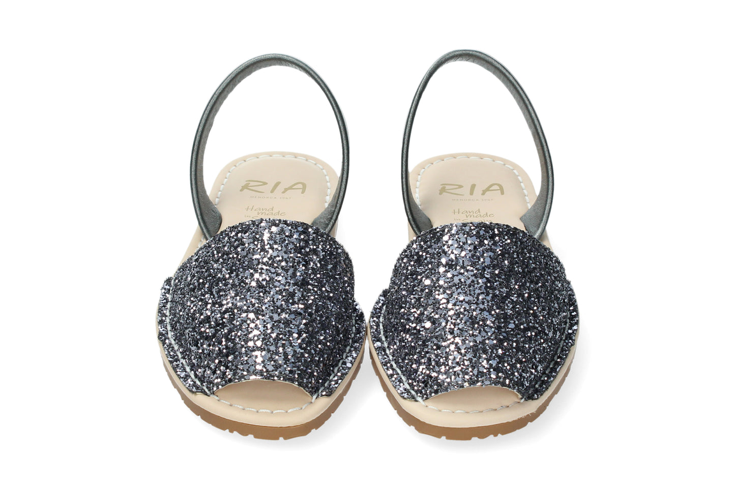 WOMANS CUSHIONED ABARCAS GLITTER LEAD