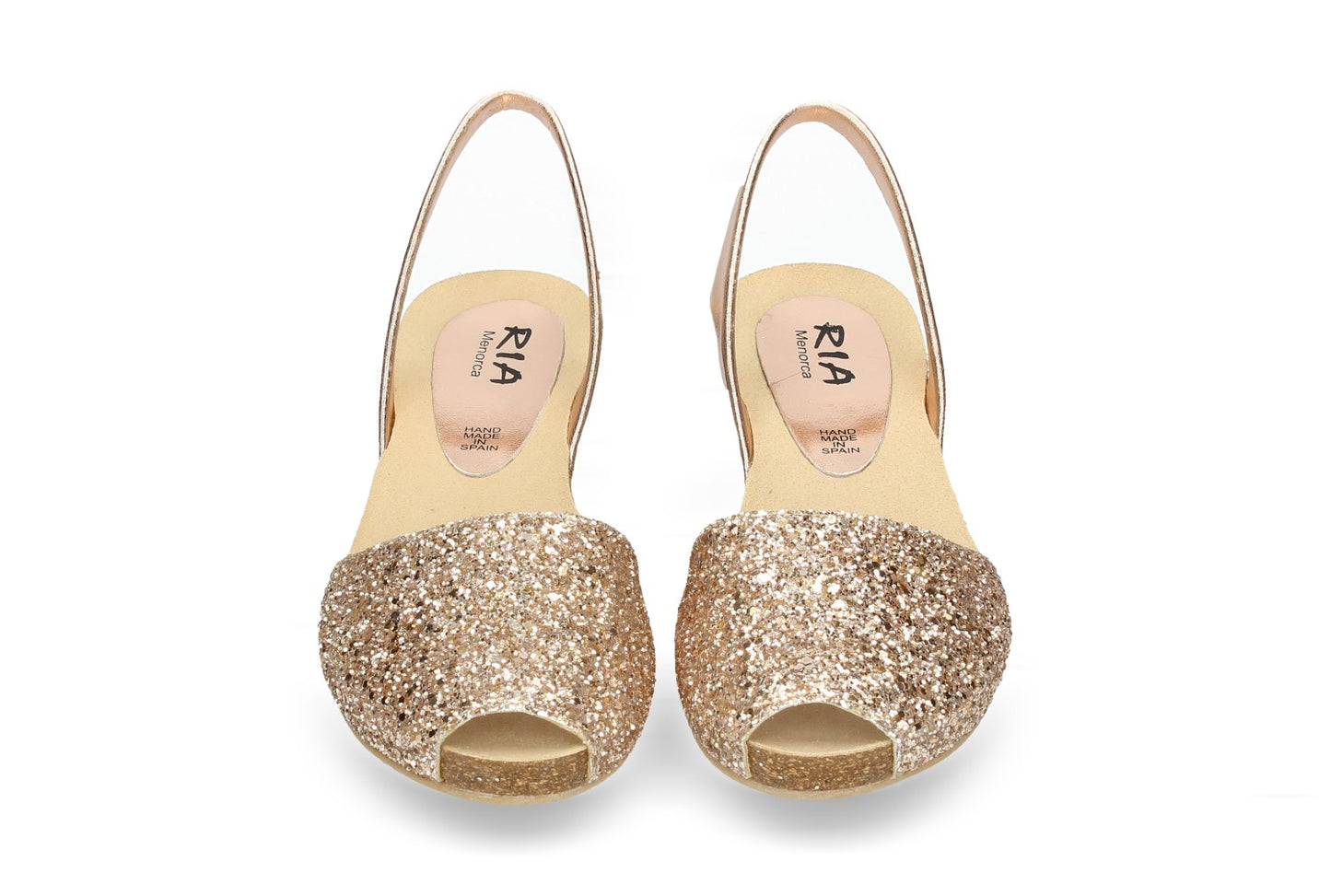 CLASSIC WEDGE ABARCAS GLITTER PEACH