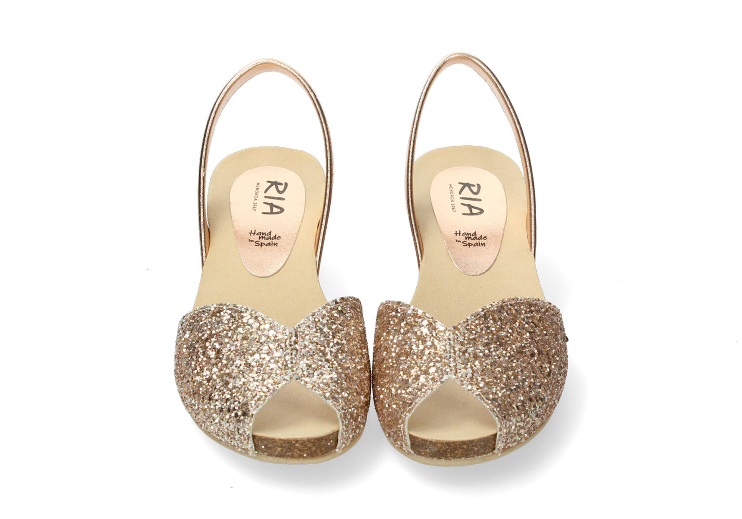 WEDGE ABARCAS SINGAPUR GLITTER PEACH
