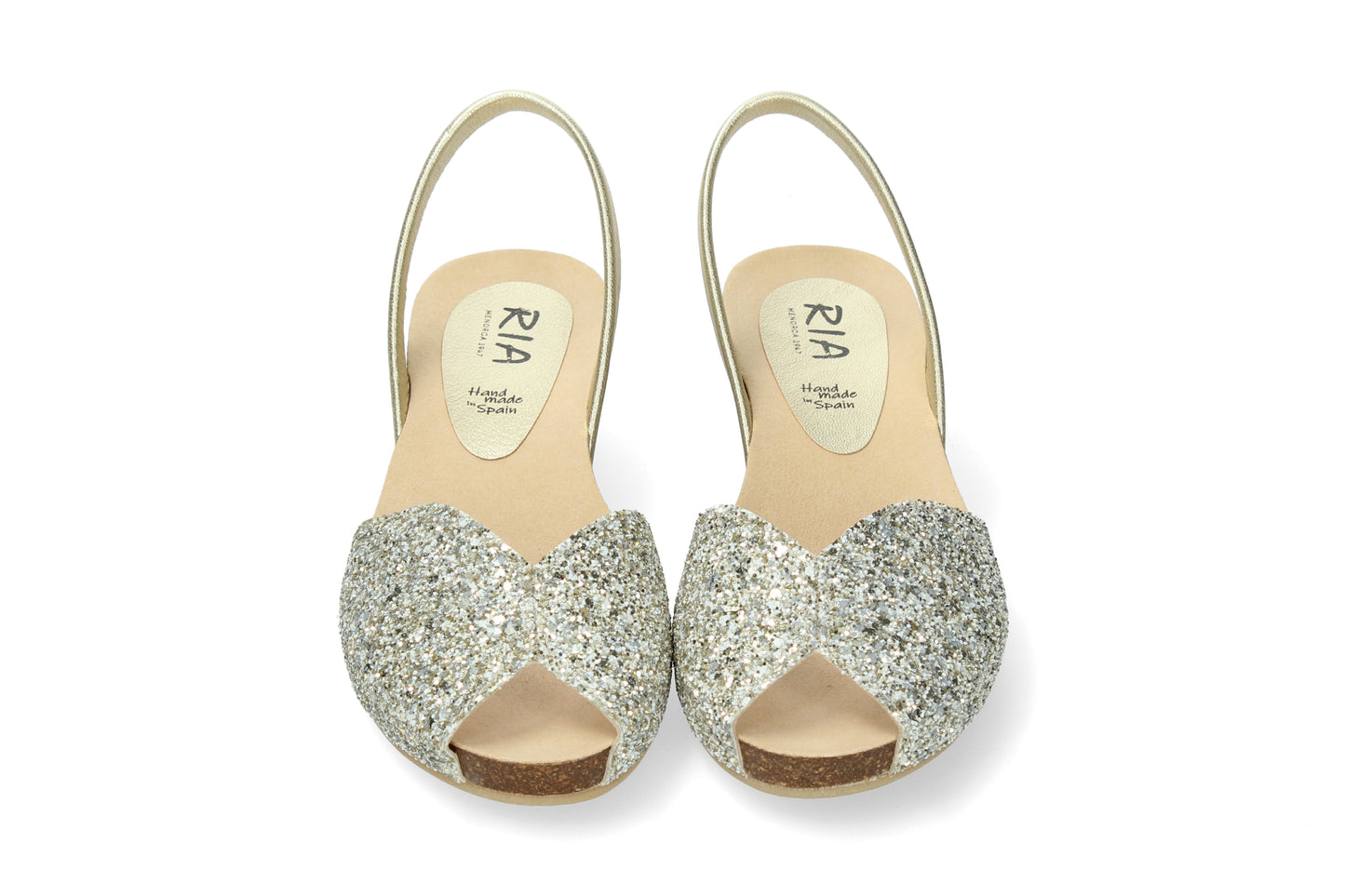 WEDGE ABARCAS SINGAPUR GLITTER SILVER-GOLD