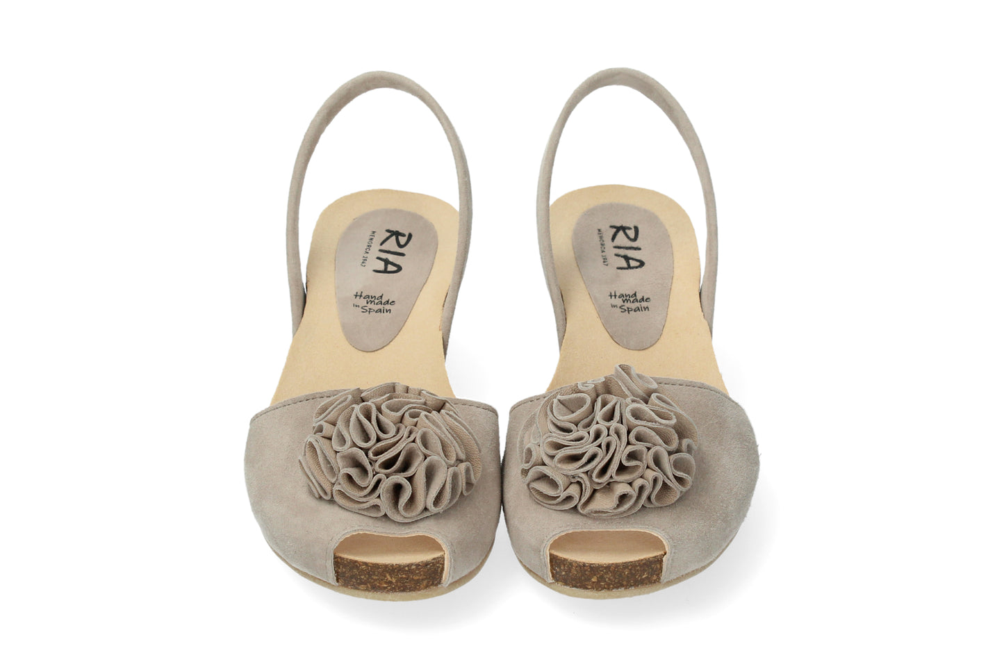 WEDGE ABARCAS SINGAPUR TAUPE FLOWER
