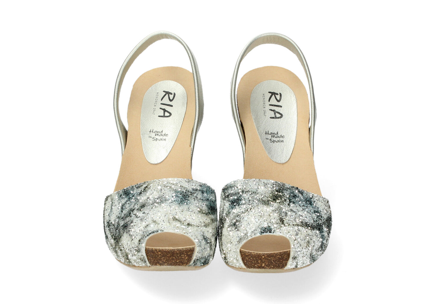 WOMENS HIGH WEDGE GLITTER ABARCAS ALEGRIA
