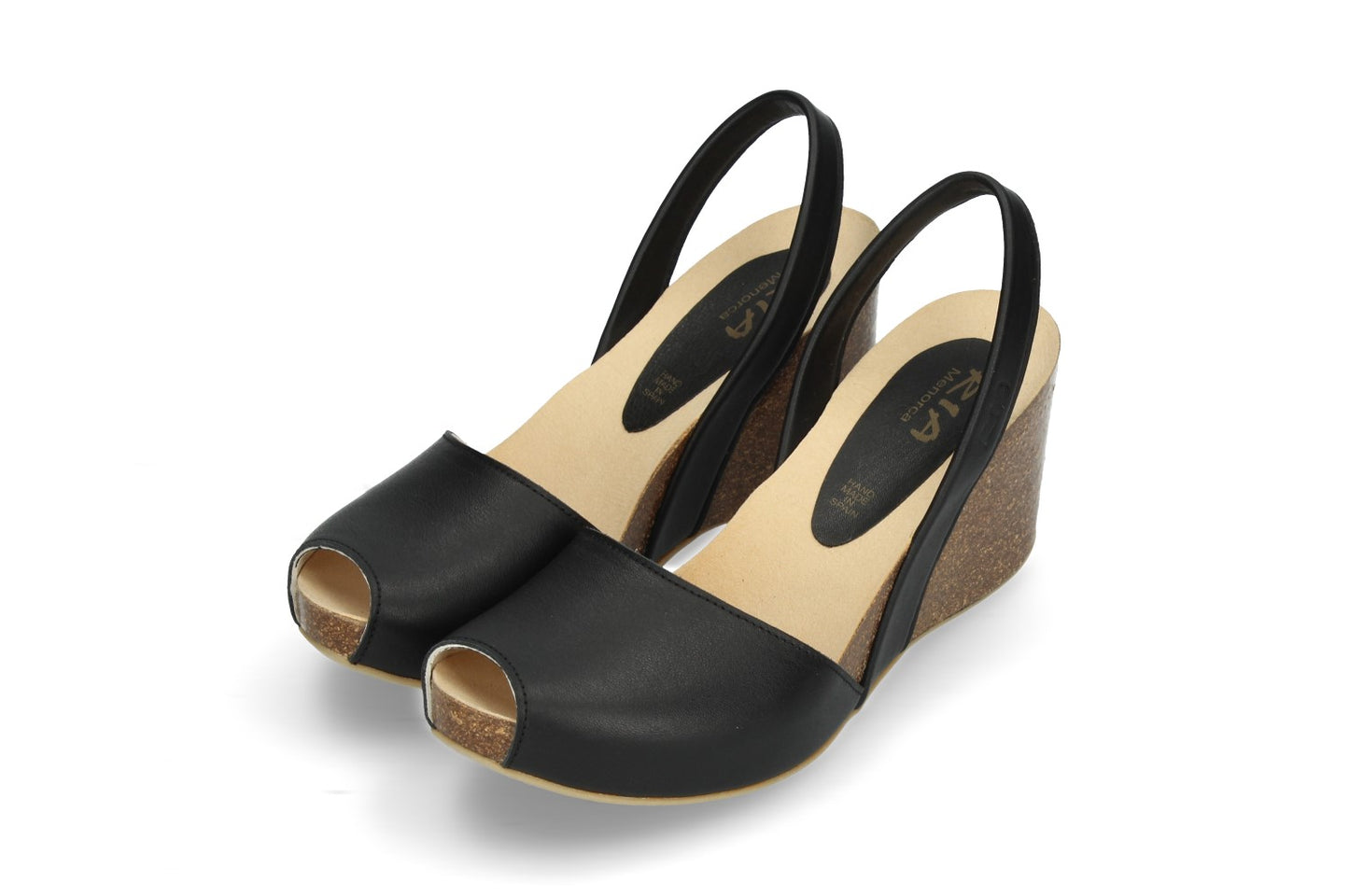 WOMENS HIGH WEDGE ABARCAS BLACK