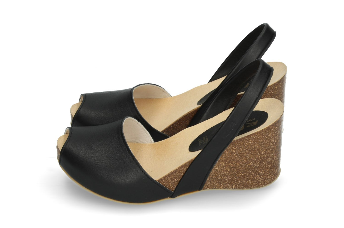 WOMENS HIGH WEDGE ABARCAS BLACK
