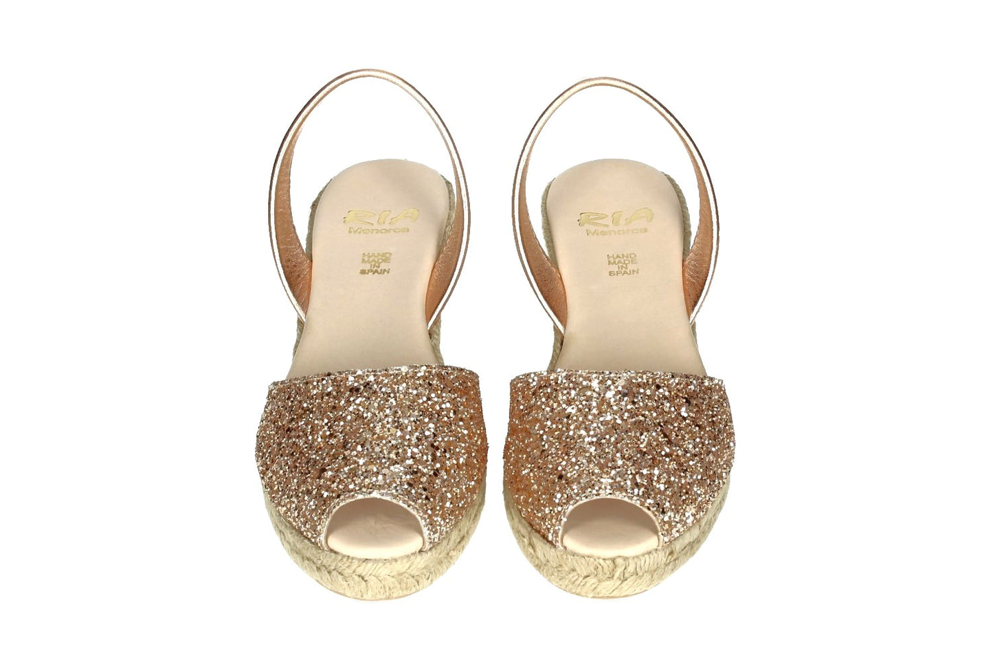 ESPADRILLE ABARCAS MURCIA GLITTER PEACH