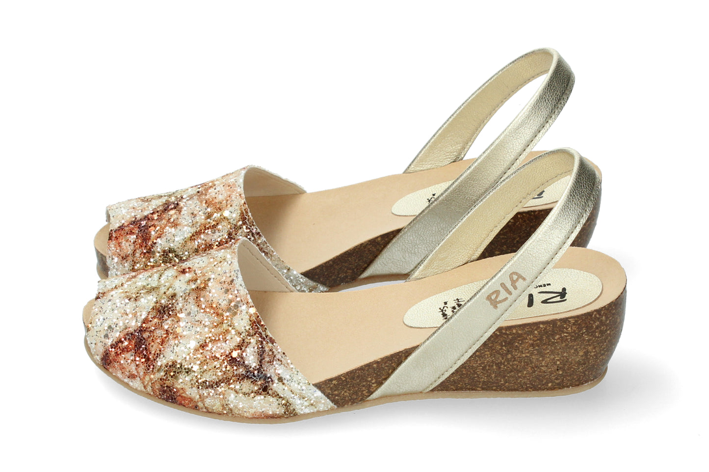 CLASSIC WEDGE ABARCAS GLITTER ALEGRIA GOLD