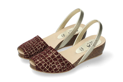 CLASSIC WEDGE ABARCAS GLITTER BIZU Nº 10