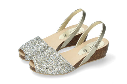 CLASSIC WEDGE ABARCAS GLITTER BIZU Nº 2