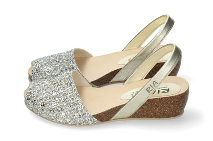CLASSIC WEDGE ABARCAS GLITTER BIZU Nº 2