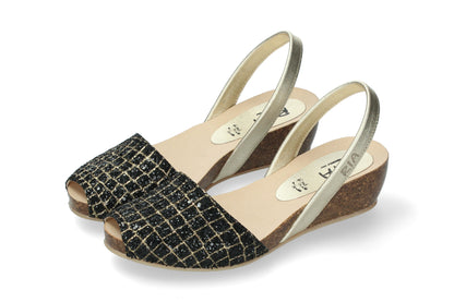 CLASSIC WEDGE ABARCAS GLITTER BIZU Nº 4
