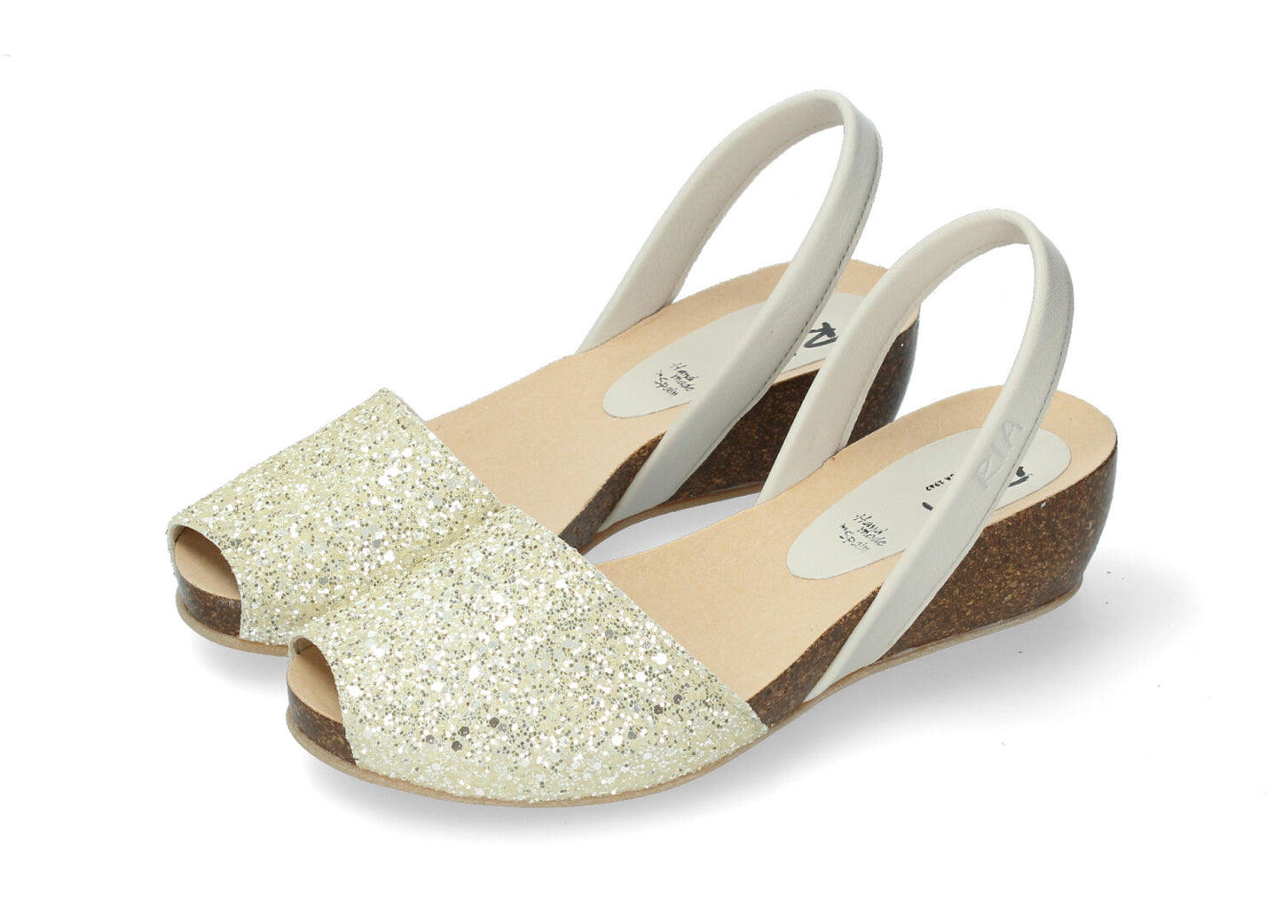 WOMENS HIGH WEDGE GLITTER ICEBERG LEMON