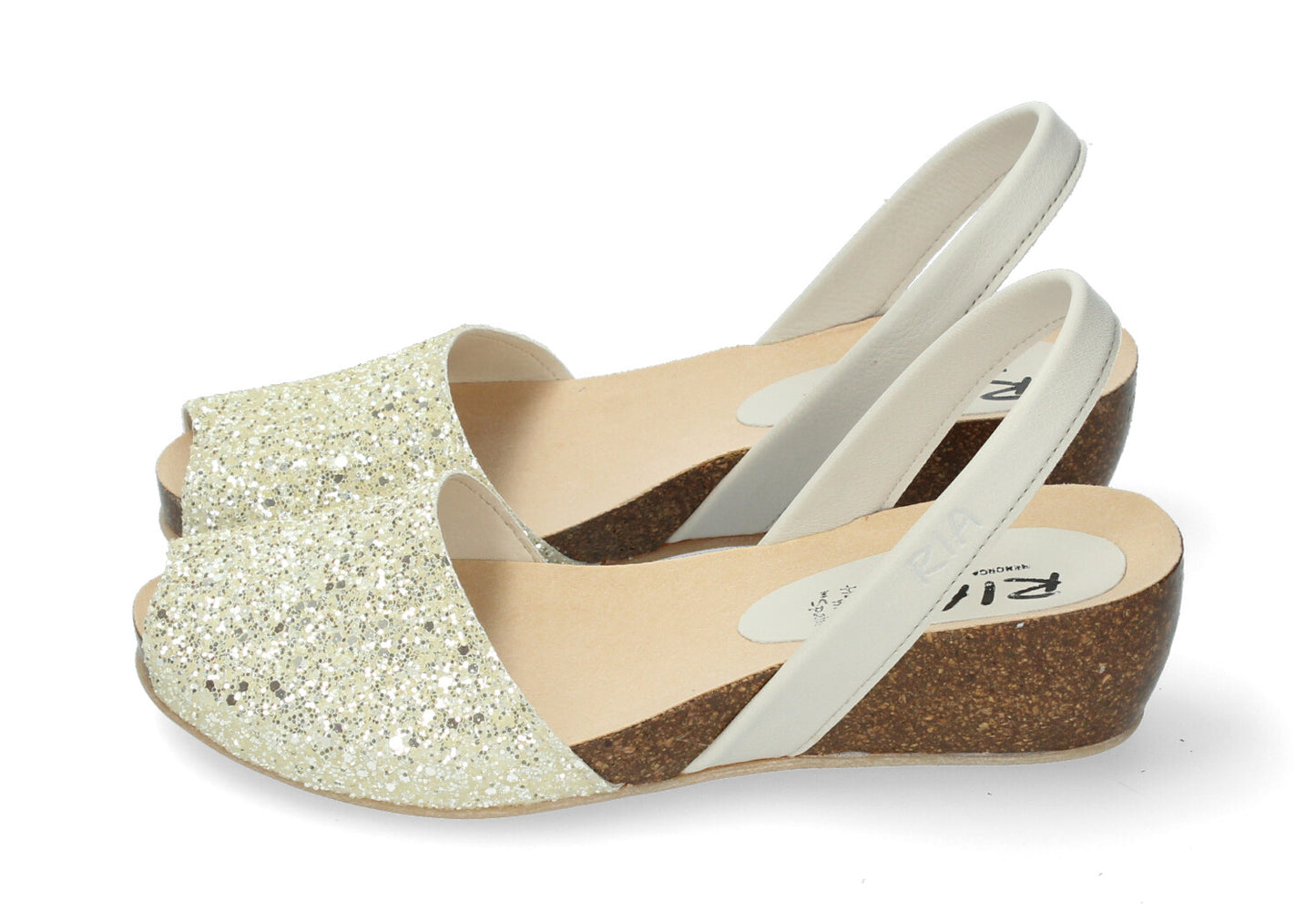 WOMENS HIGH WEDGE GLITTER ICEBERG LEMON