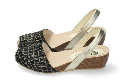 CLASSIC WEDGE ABARCAS GLITTER BIZU Nº 4
