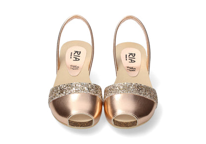 CLASSIC WEDGE ABARCAS METALIZADO PEACH