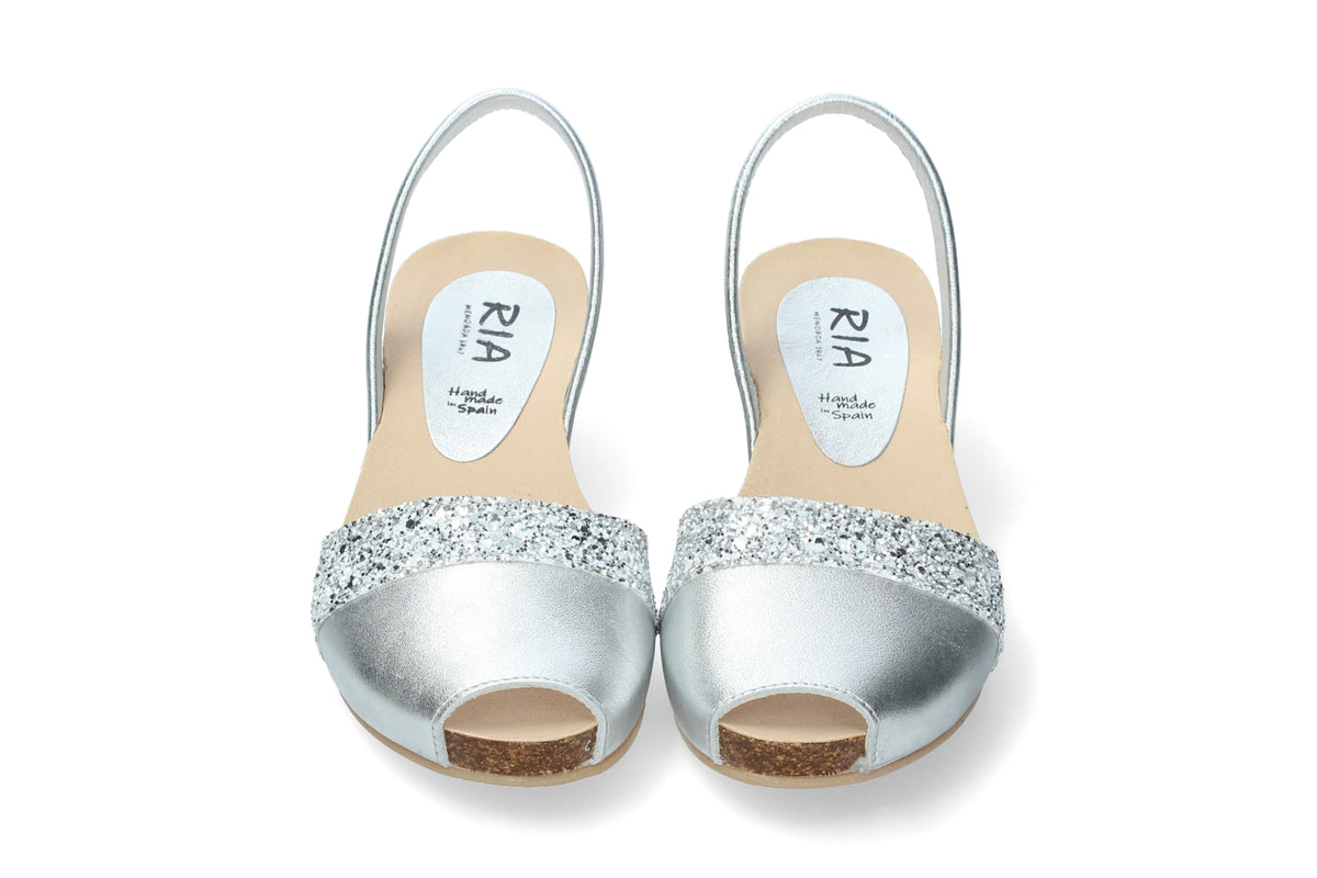 LIMITED EDITION WEDGE ABARCAS METALGRAIN SILVER