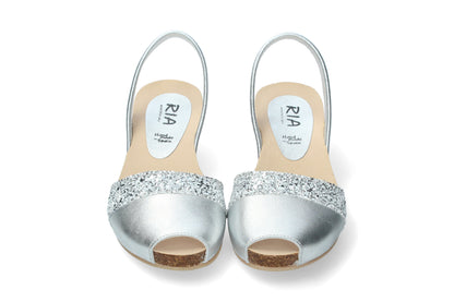 LIMITED EDITION WEDGE ABARCAS METALGRAIN SILVER