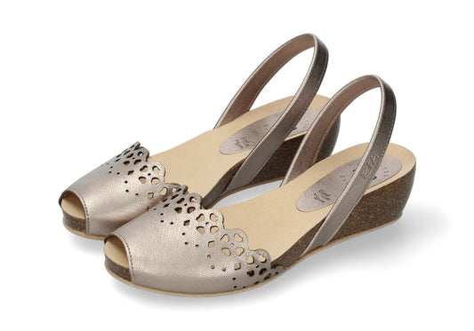 LIMITED EDITION WOMENS WEDGE ABARCAS LASER BRONZE