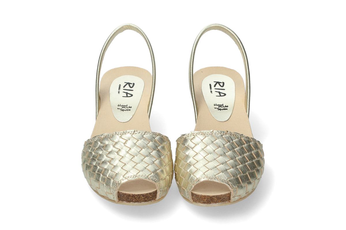 WEDGE ABARCAS WOVEN CARRARA