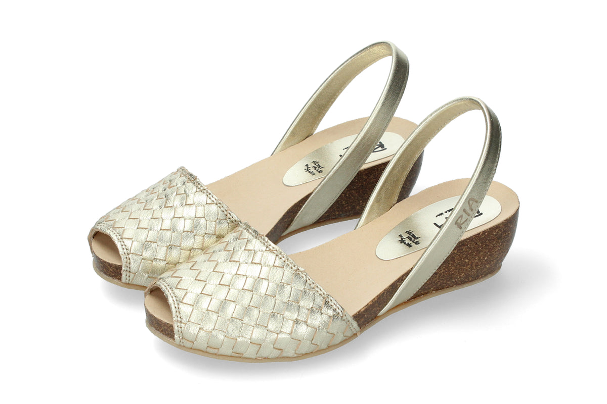 WEDGE ABARCAS WOVEN CARRARA