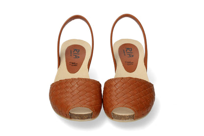 WEDGE ABARCAS WOVEN TAN