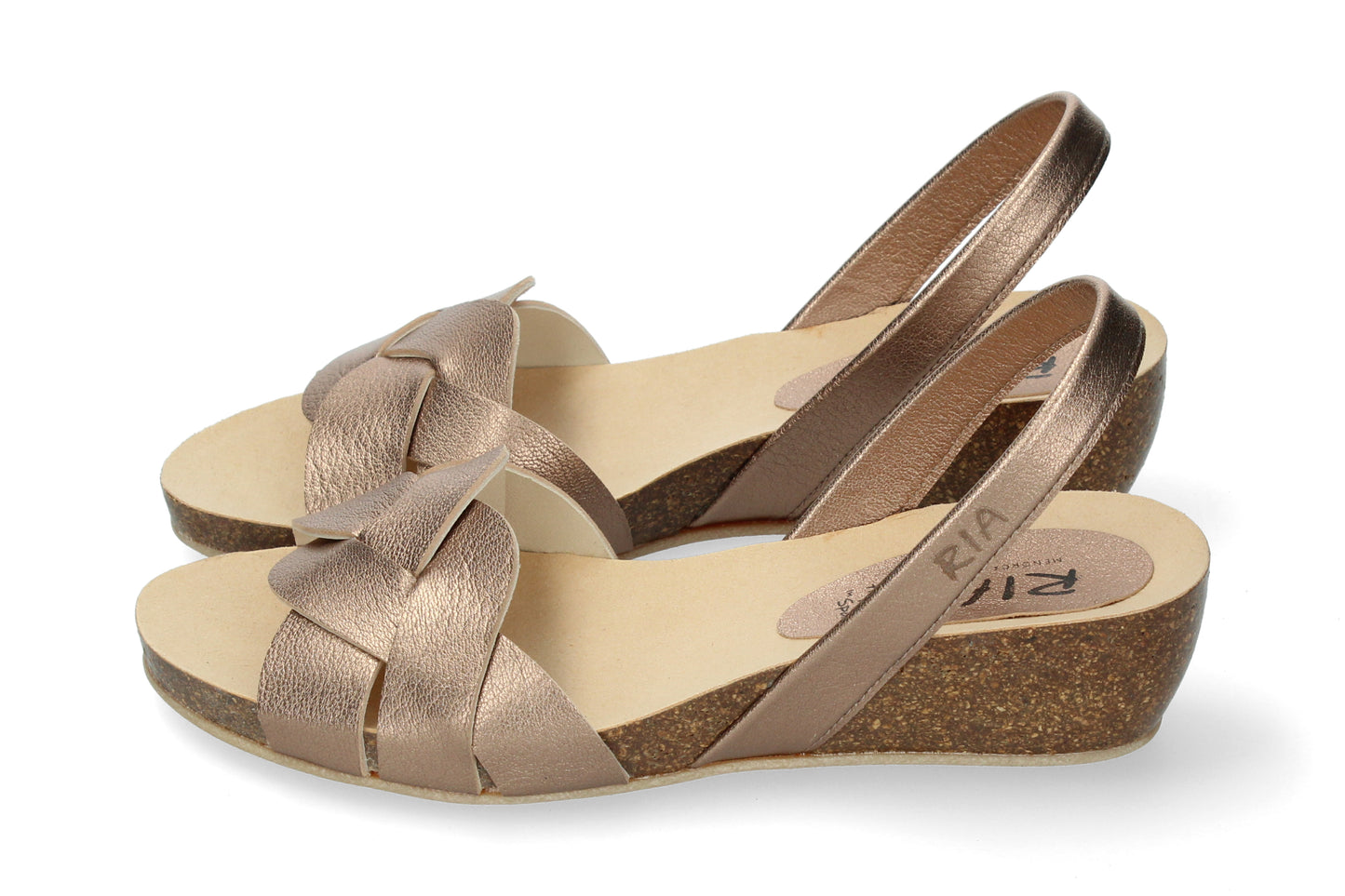 WEDGE ABARCAS PETRA METALGRAIN ROSE