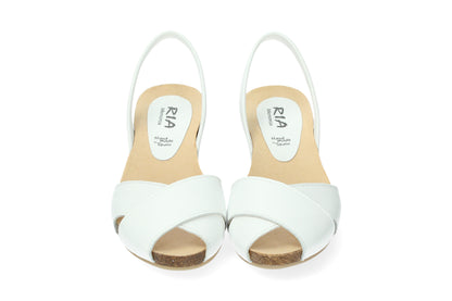 CRUZ WEDGE ABARCAS MENORCA VELVET BLANCO