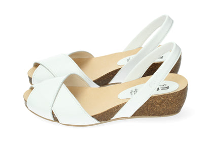 CRUZ WEDGE ABARCAS MENORCA VELVET BLANCO