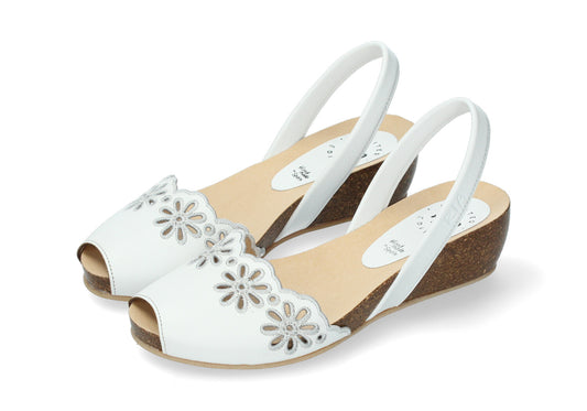 WEDGE ABARCAS SINGAPORE VELVET BLANCO