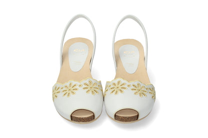WEDGE ABARCAS SINGAPORE VELVET SNOW