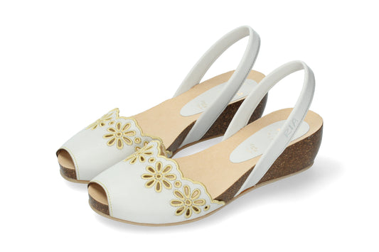 WEDGE ABARCAS SINGAPORE VELVET SNOW