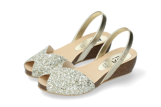 WEDGE ABARCAS SINGAPUR GLITTER 42 DAY