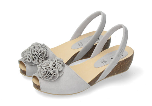 WEDGE ABARCAS SINGAPUR  OFF WHITE FLOWER