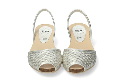 LIMITED EDITION WOMENS LOW-BIO ABARCAS METALGRAIN PEARL