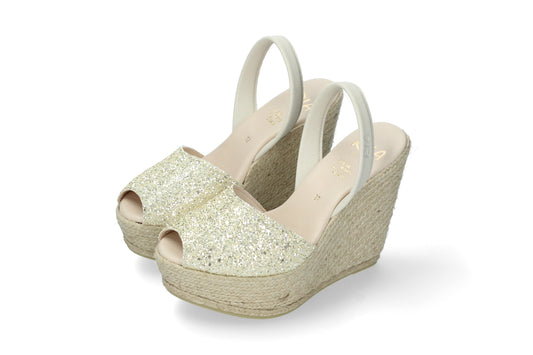 CLASSIC ESPADRILLE WEDGE ABARCAS ICEBERG LEMON