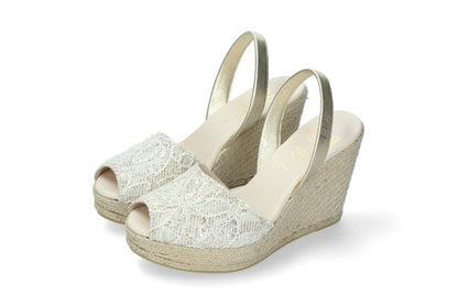 MOSAIC ESPADRILLE WEDGE ABARCAS MASNOU BEIG