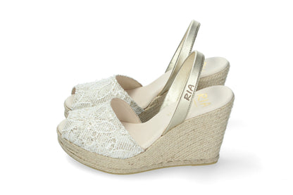 MOSAIC ESPADRILLE WEDGE ABARCAS MASNOU BEIG