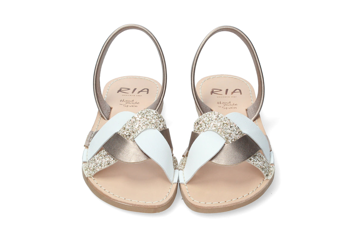 WOMENS FLAT SANDALS GLITTER MINERVA C/ 08