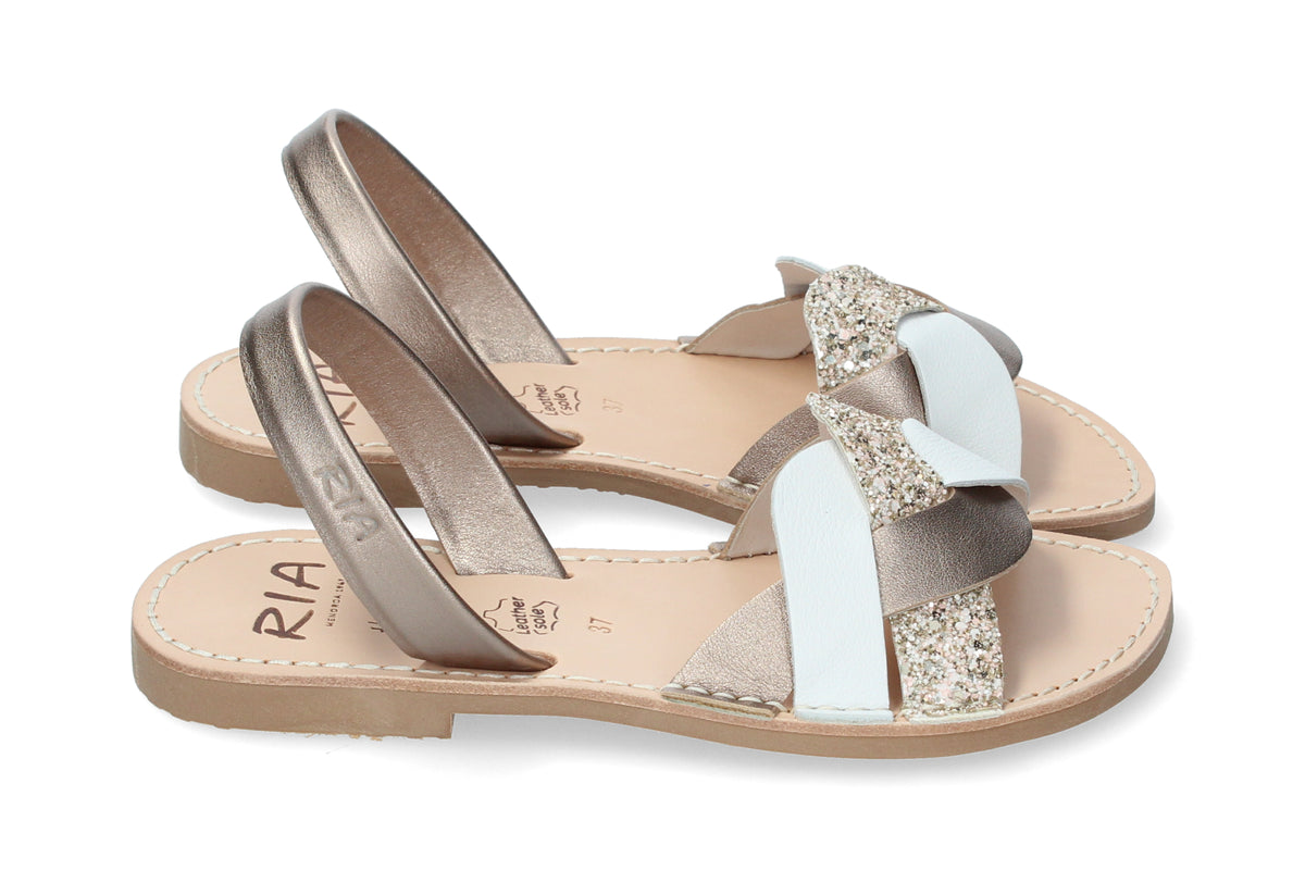 WOMENS FLAT SANDALS GLITTER MINERVA C/ 08