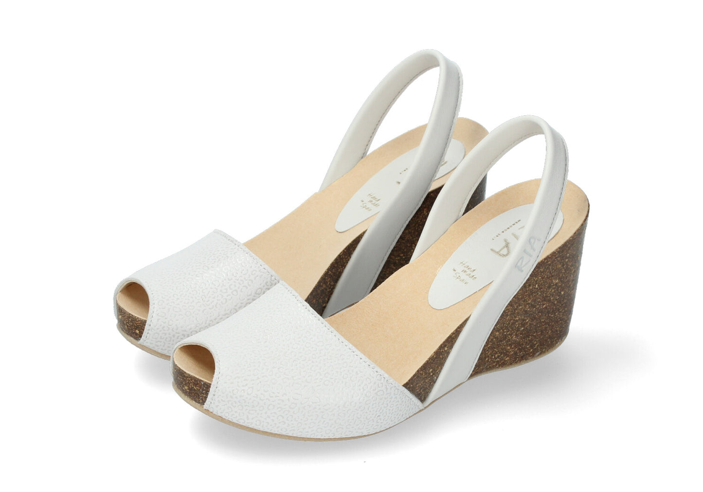 WOMENS HIGH WEDGE ABARCAS MINI SIBERIA WHITE